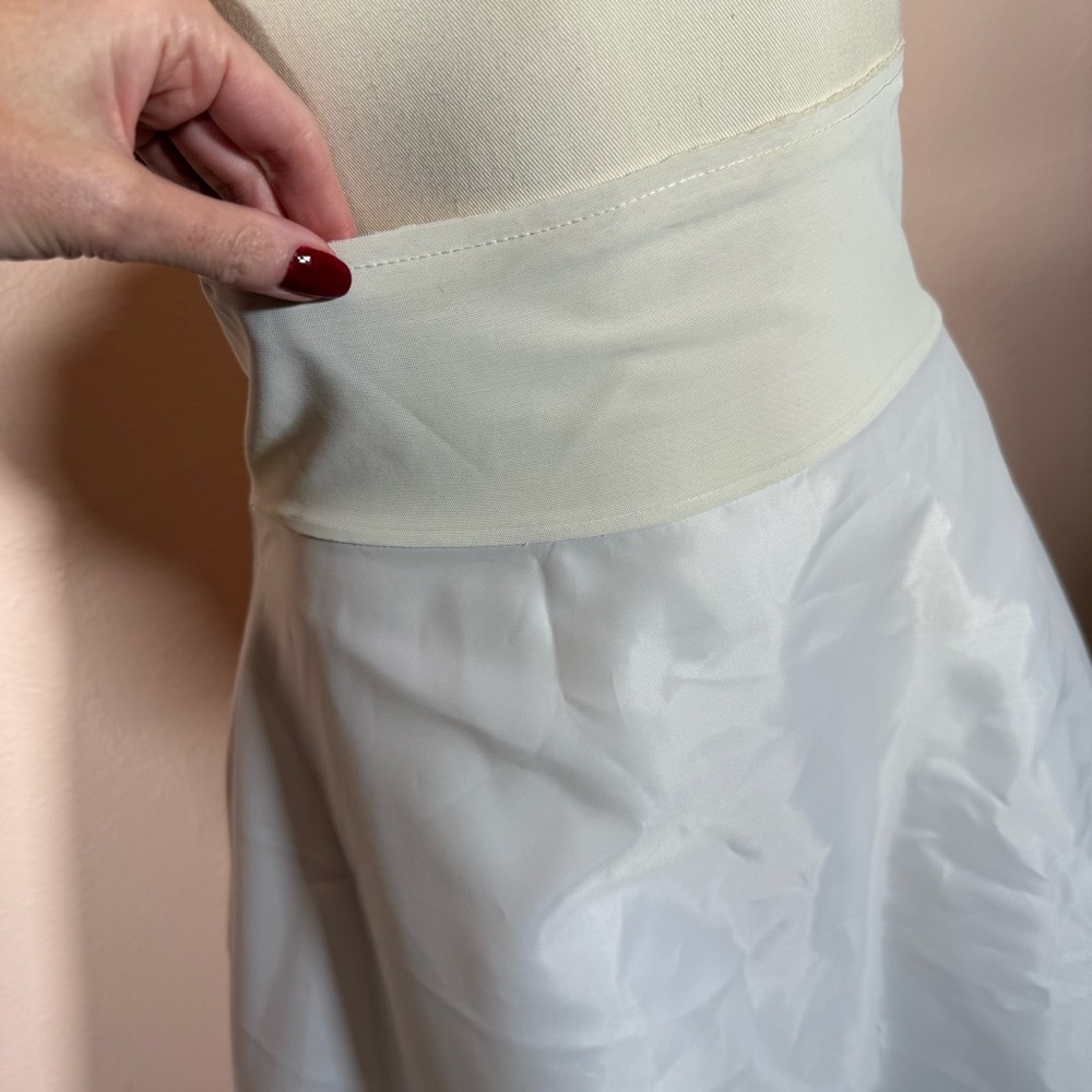 Vintage 1940 50 Retro High Waisted Full A-line Crinoline Long Slip Skirt - Picture 10 of 17